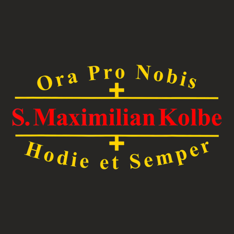 Saint Maximilian Kolbe Catholic Latin Gift T Shirt Ladies Fitted T-Shirt by holden | Artistshot