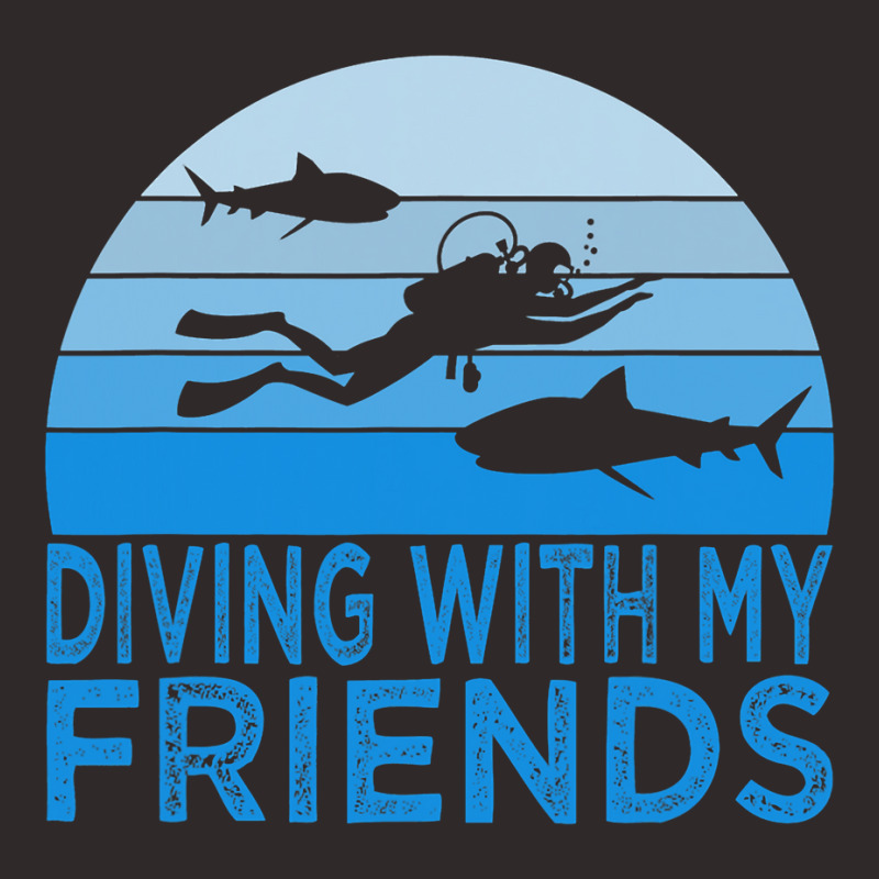 Funny Scuba Diver Swimming Freediving Shark Diving Racerback Tank by JESSICASIMONSEN | Artistshot