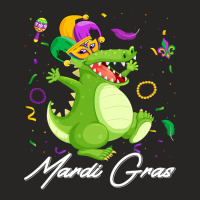 Jester Alligator Beads Mardi Gras Fat Tuesday Para Ladies Fitted T-shirt | Artistshot