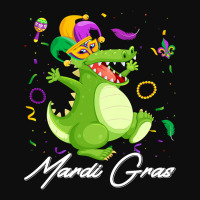 Jester Alligator Beads Mardi Gras Fat Tuesday Para Crop Top | Artistshot