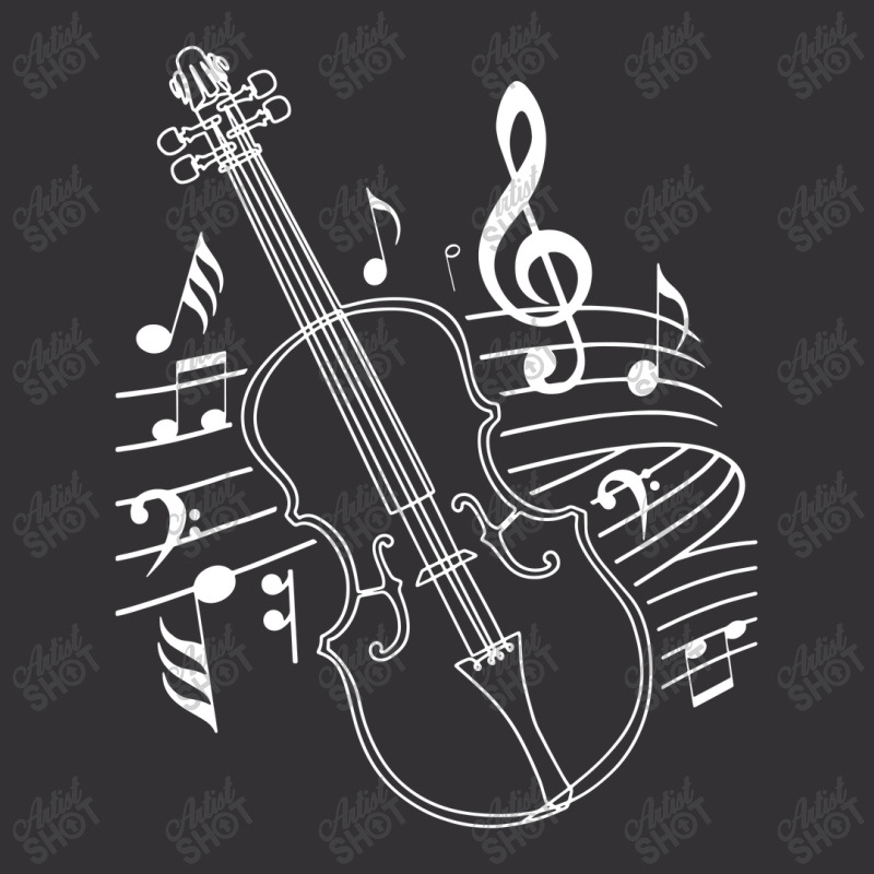 Violin Musical Note   Violin Player Violinist Musi Vintage Hoodie by skw art | Artistshot