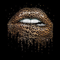 Womens Cool Lips Bite Kiss Me Leopard Print Cheeta Youth Sweatshirt | Artistshot