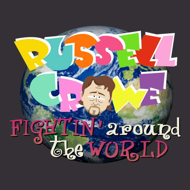 Russel Crowe Fightin' Around The World (south Park Vintage Hoodie And Short Set | Artistshot