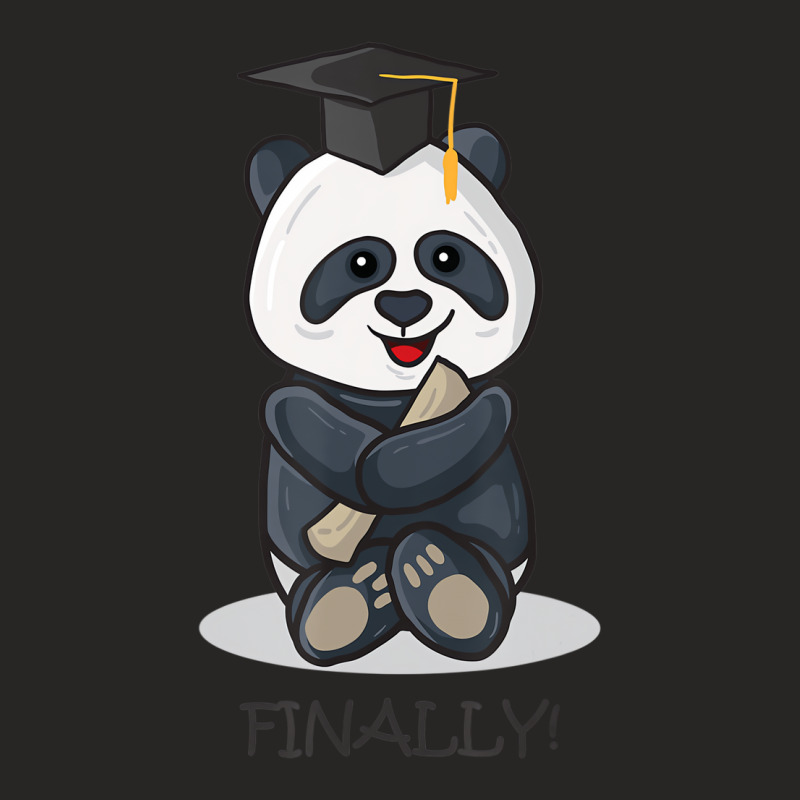 Finally! Master Bachelor Panda Student Graduated U Ladies Fitted T-Shirt by aiiluurosy | Artistshot