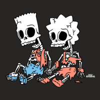 The Simpsons Bart And Lisa Skeletons Treehouse Of Ladies Fitted T-shirt | Artistshot