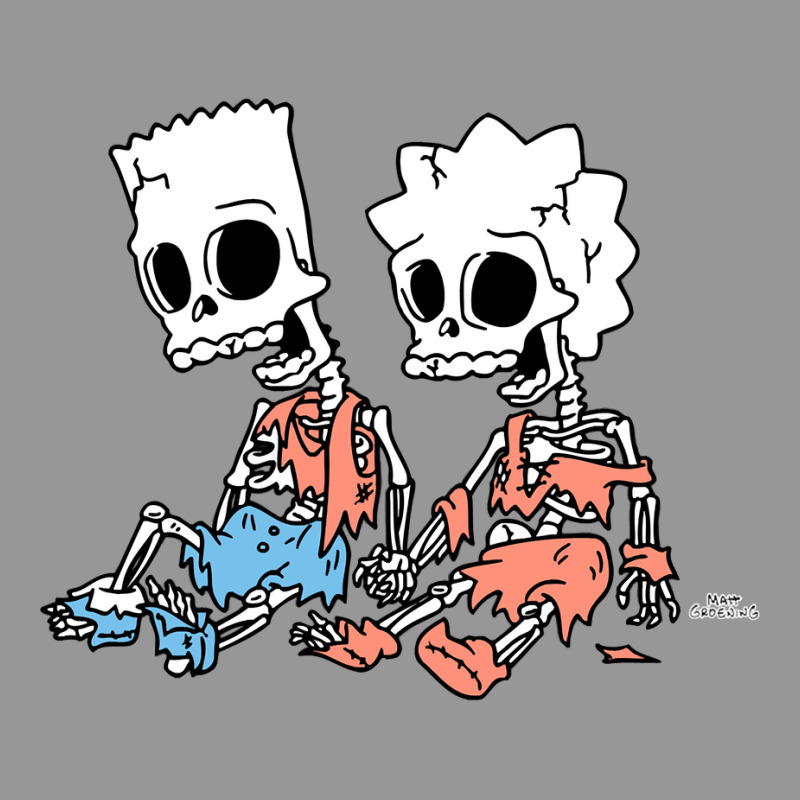 The Simpsons Bart And Lisa Skeletons Treehouse Of Women's V-Neck T-Shirt by saterseim | Artistshot