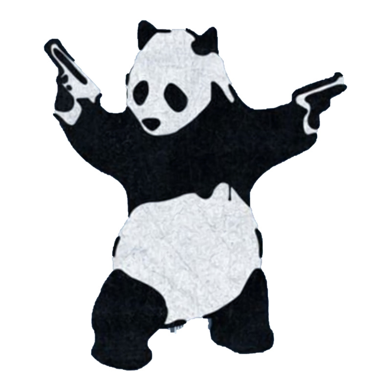 Banksy Panda With Guns V-Neck Tee by venooskafilav | Artistshot