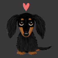 Black And Tan Longhaired Dachshund Cartoon Dog Wit Ladies Curvy T-shirt | Artistshot