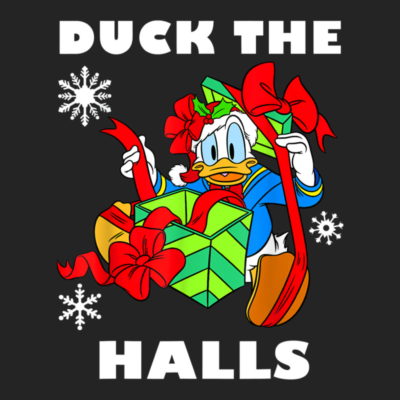 Duck The Halls Christmas Portrait 3/4 Sleeve Shirt by venooskafilav | Artistshot