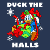 Duck The Halls Christmas Portrait Men Denim Jacket | Artistshot