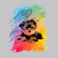 Shirt With Yorkie Dog Motif Colour Gradient Heart Baby Bodysuit | Artistshot