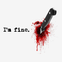 I'm Fine Bloody Halloween T Shirt Oval Patch | Artistshot