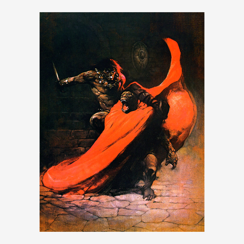 Frank Frazetta   Conan The Barbarian 1 Portrait Canvas Print by wollapgali | Artistshot