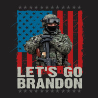 Lets Go Brandon Veteran Soldier American Flag Map T-shirt | Artistshot