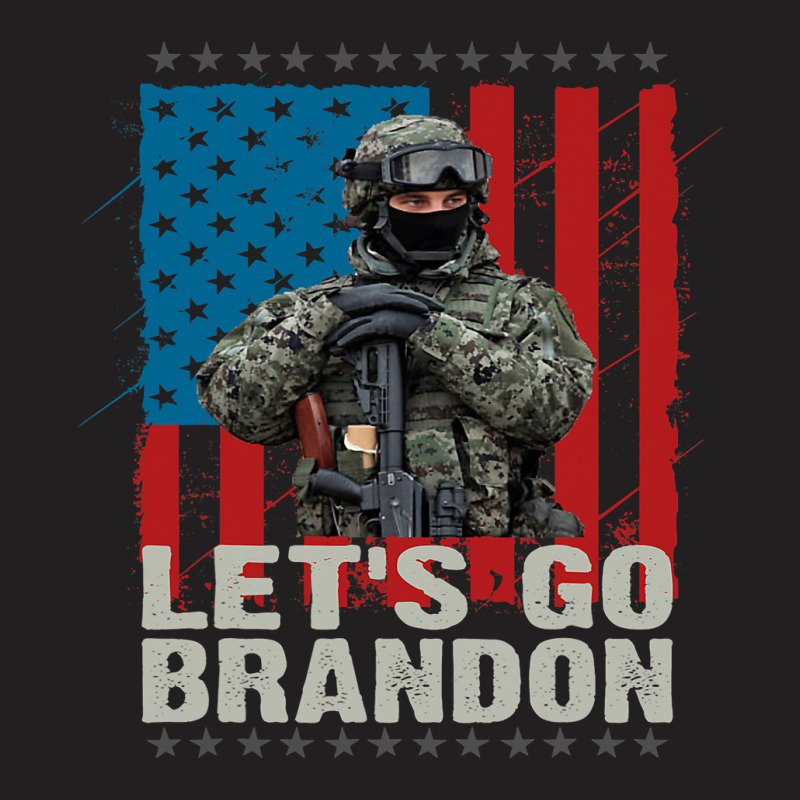 Lets Go Brandon Veteran Soldier American Flag Map T-shirt | Artistshot