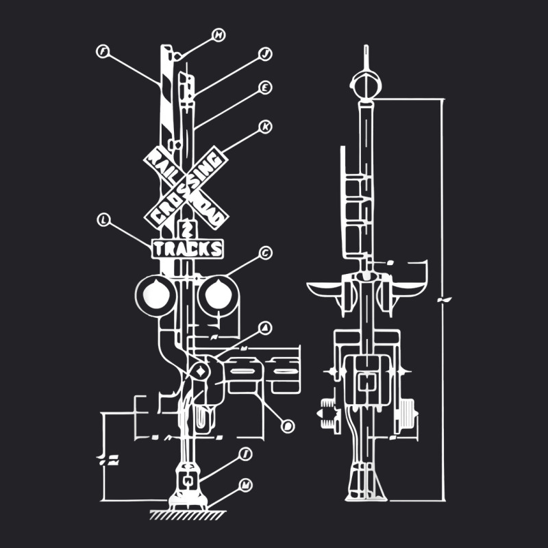 Vintage Railway Model10 Crossing Patent Drawing Mo Youth Tee | Artistshot