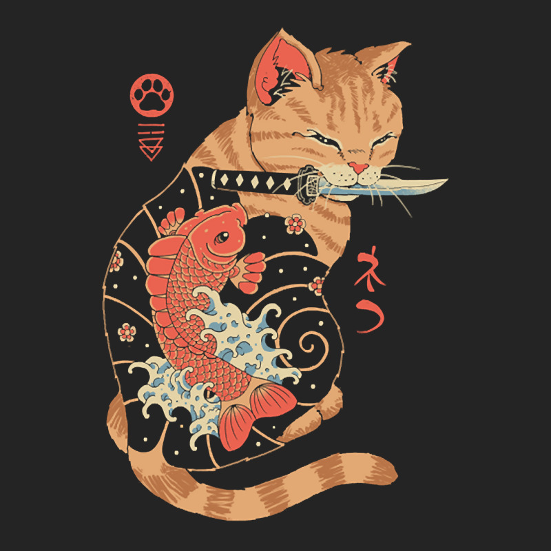 Limited Edition Carp Tattooed Cat 3/4 Sleeve Shirt by centralfantast | Artistshot