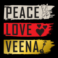 Peace Love Veena Instrument Veena Player Veena Vio Cropped Hoodie | Artistshot