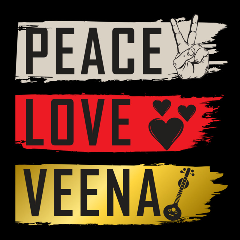 Peace Love Veena Instrument Veena Player Veena Vio Cropped Hoodie by SusanLynnHartmann | Artistshot