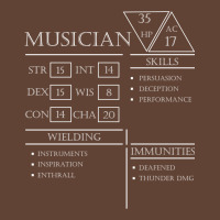 Musician Stats   Character Sheet   White T-shirt | Artistshot