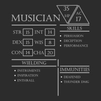 Musician Stats   Character Sheet   White Exclusive T-shirt | Artistshot