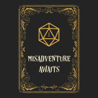 Misadventure Awaits D20 Dice Tabletop Rpg 3/4 Sleeve Shirt | Artistshot