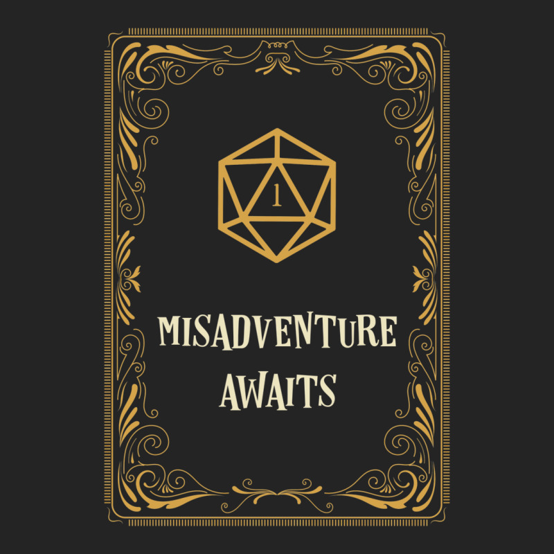 Misadventure Awaits D20 Dice Tabletop Rpg 3/4 Sleeve Shirt | Artistshot