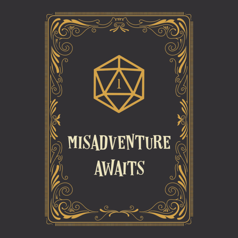 Misadventure Awaits D20 Dice Tabletop Rpg Vintage Hoodie | Artistshot