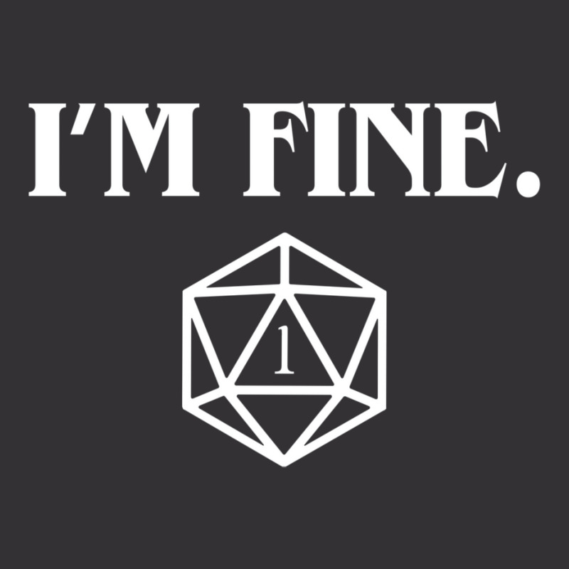 I'm Fine Critical Fail Dice Vintage Hoodie And Short Set | Artistshot