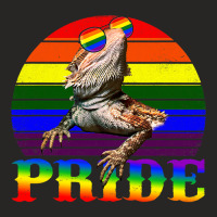 Pride Bearded Dragon Gay Lgbtq Rainbow Flag Retro  Ladies Fitted T-shirt | Artistshot