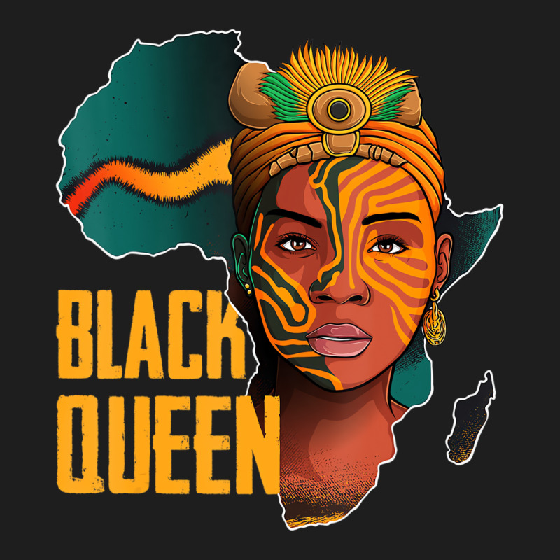 Custom Black Queen Afro Melanin African Women Black Histo Classic T