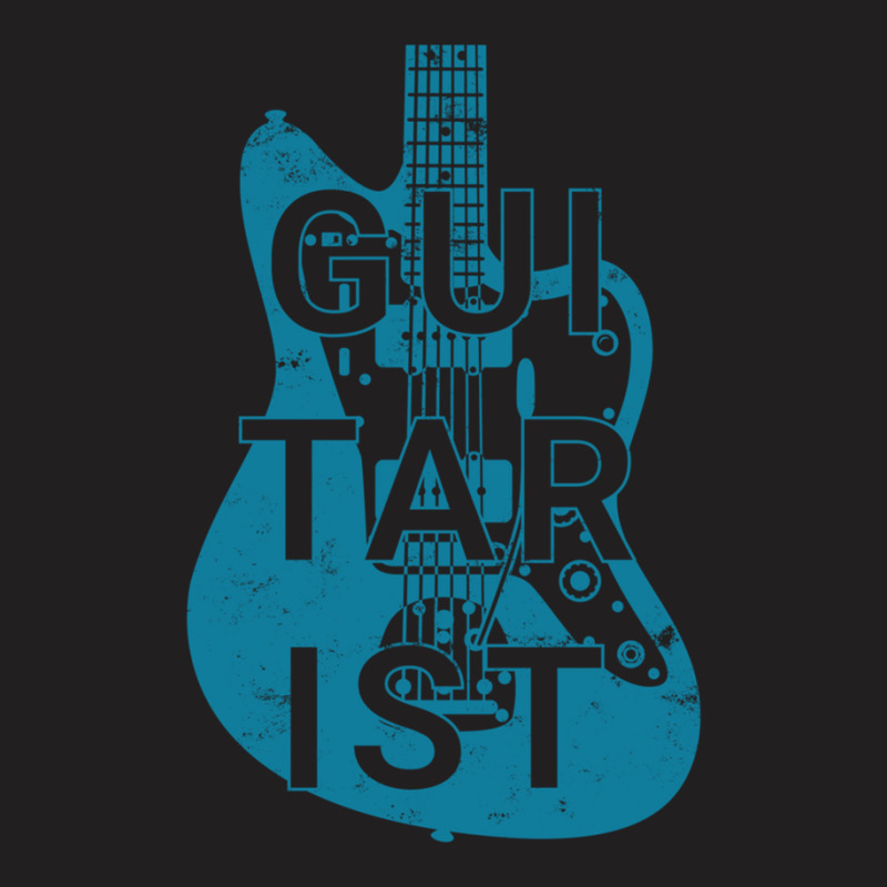 Guitarist Electric Guitar Body Teal Color T-shirt | Artistshot