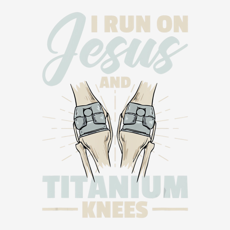 I Run On Jesus And Titanium Knees Design T Shirt Landscape Canvas Print | Artistshot