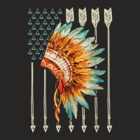 Native American Usa Flag T Shirt Ladies Fitted T-shirt | Artistshot