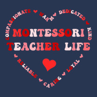 Cute Montessori Teacher Life Valentines Day Heart Men Denim Jacket | Artistshot