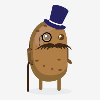 Detective Potato With Moustache & Magnifying Glass Adjustable Cap | Artistshot