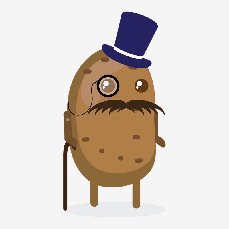 Detective Potato With Moustache & Magnifying Glass Adjustable Cap by ewubea | Artistshot