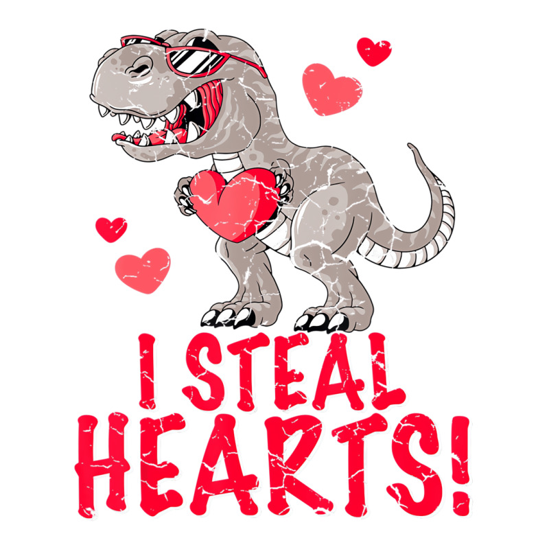 I Steal Hearts Trex Dino Boys Valentines Day Dinos Men's T-shirt Pajama Set | Artistshot