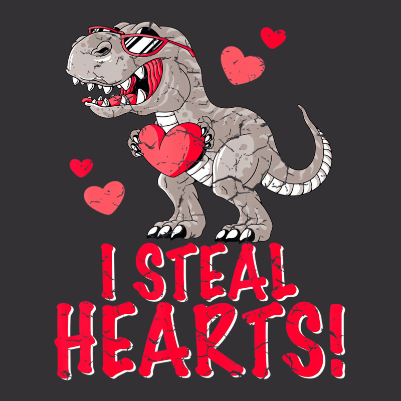 I Steal Hearts Trex Dino Boys Valentines Day Dinos Vintage Hoodie | Artistshot