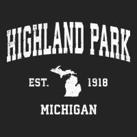 Highland Park Michigan Mi Vintage Athletic Sports 3/4 Sleeve Shirt | Artistshot