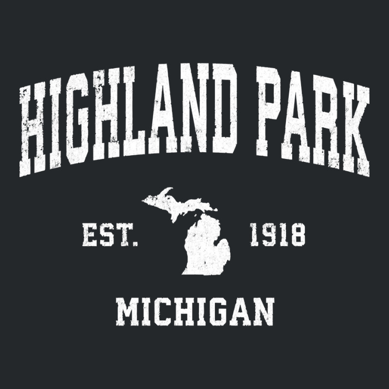 Highland Park Michigan Mi Vintage Athletic Sports Crewneck Sweatshirt | Artistshot