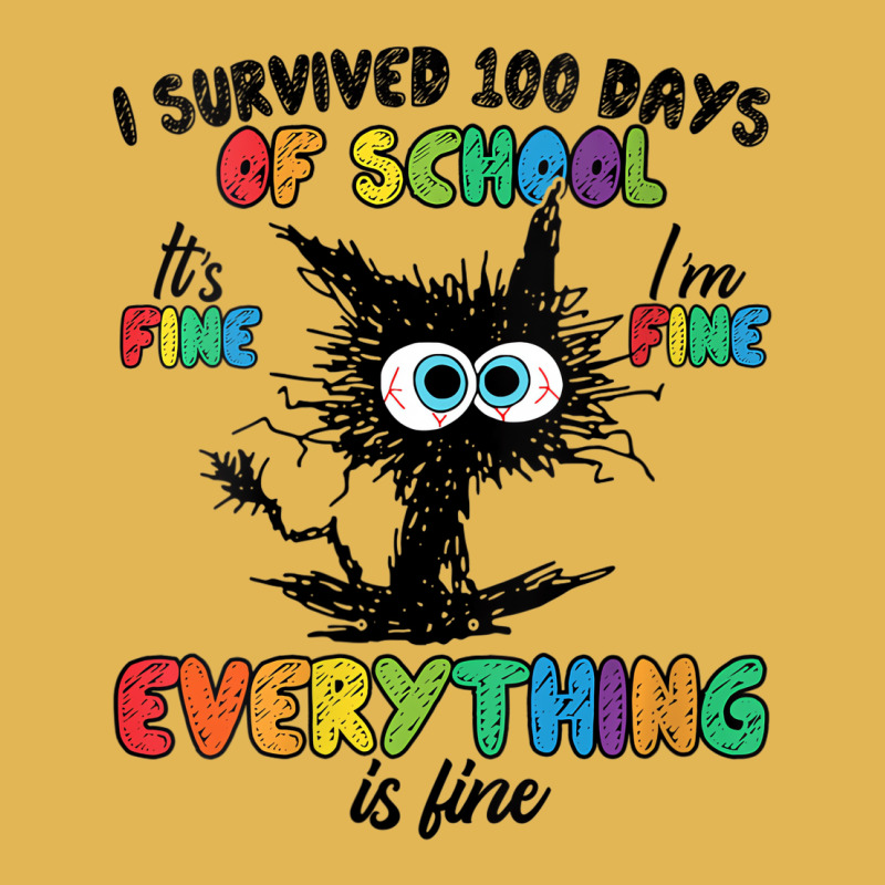 Womens 100 Days Of School It's Fine I'm Fine Every Vintage Hoodie And Short Set | Artistshot