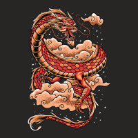 Awesome Mystical Chinese Dragon King Of Dragon Ladies Fitted T-shirt | Artistshot