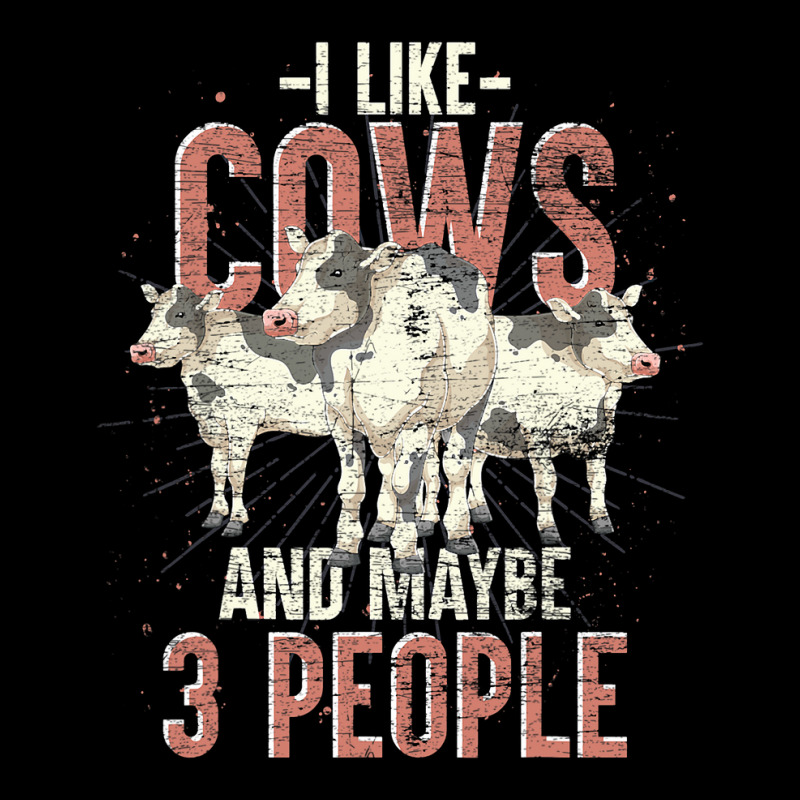 I Like Cows And Maybe 3 People Funny Farm Animal C Pocket T-Shirt by spreesgomez | Artistshot