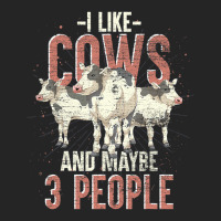 I Like Cows And Maybe 3 People Funny Farm Animal C Unisex Hoodie | Artistshot