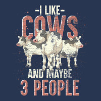 I Like Cows And Maybe 3 People Funny Farm Animal C Men Denim Jacket | Artistshot