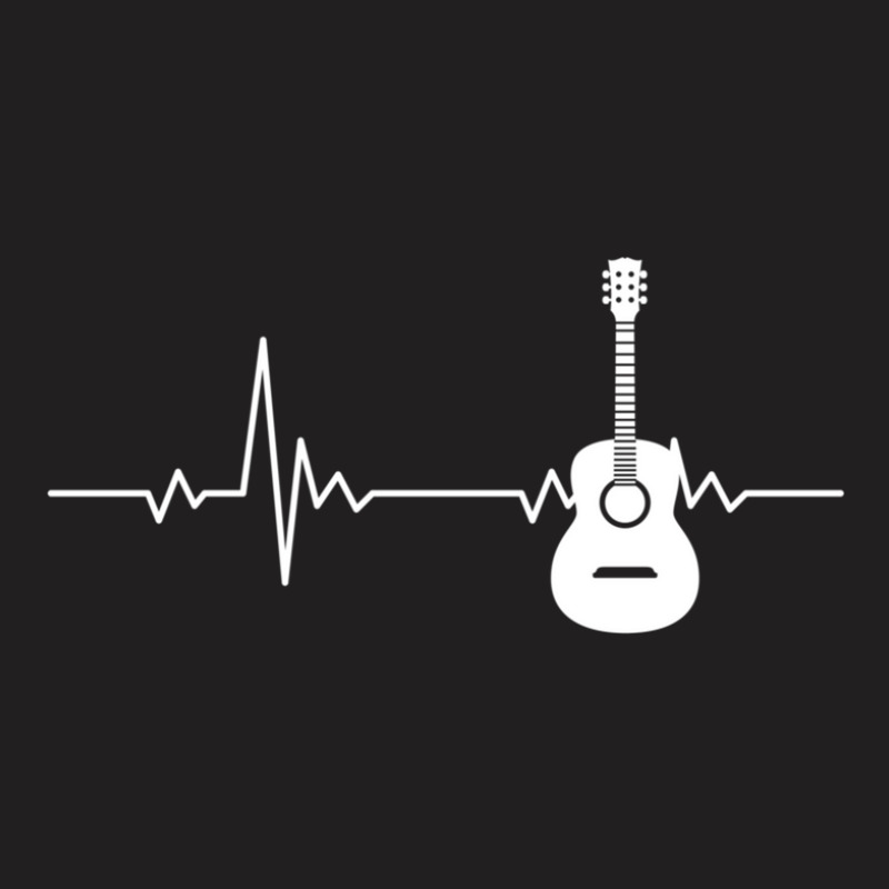 Guitar Musician Gift Acoustic Guitar Heartbeat T-shirt | Artistshot