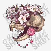 Fancy Cat Skull With Cherry Blossums Classic T-shirt | Artistshot