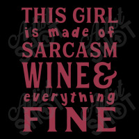 This Girl Is Made Of Sarcasm Wine And Everything Men's Long Sleeve Pajama Set | Artistshot