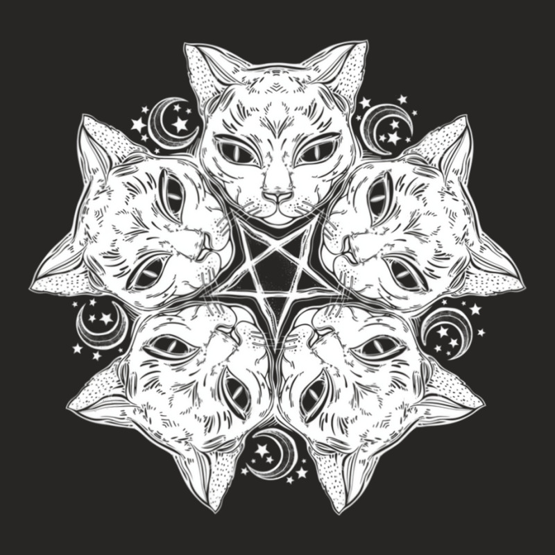 Pentagram Cat Tshirt   Satanic Kitten Withcraft Go Ladies Fitted T-Shirt by saterseim | Artistshot